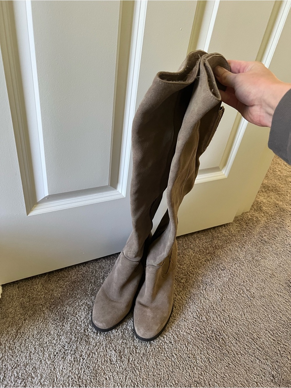 MIA Women’s Over-the-Knee Suede Boots in Taupe